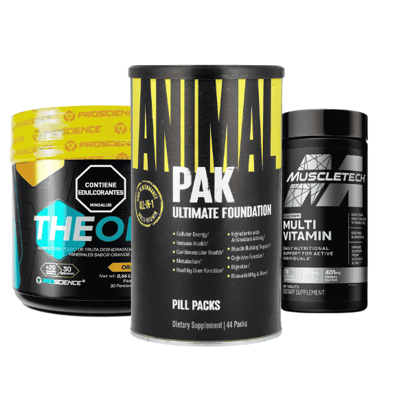 Imagen categorías destacadas mostrando la categoría multivitaminicos con varios potes de multivitaminicos como ejemplo