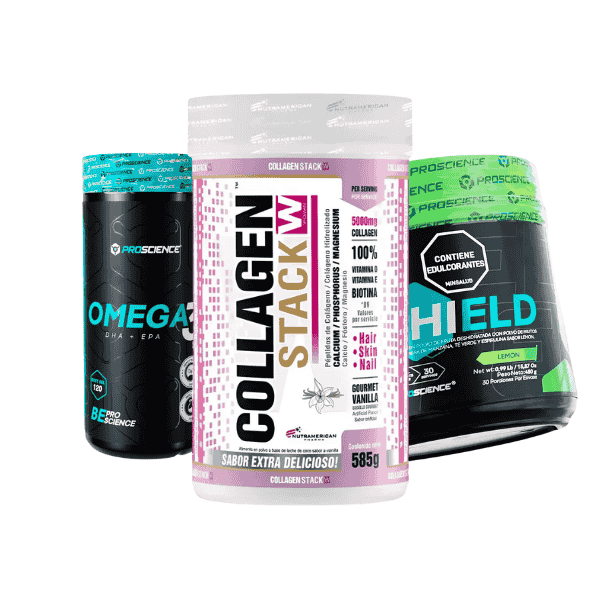 Imagen categorías destacadas mostrando la categoría salud y bienestar con varios potes de salud y bienestar como ejemplo