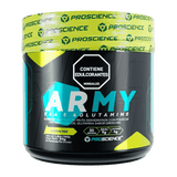 Pote de Army BCAA de Proscience sabor green mix, 30 servicios de aminoácidos en polvo.