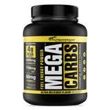 Pote de Mega Carbs de 1.6 libras, suplemento de carbohidratos en polvo de la marca Nutramerican.