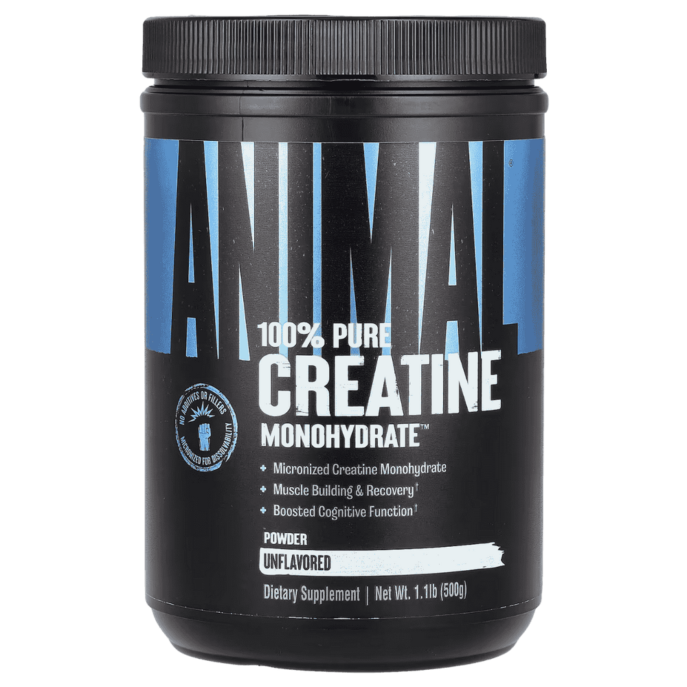 Pote de Animal Creatine, 100 servicios de creatina monohidratada.