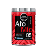 Pote de Atomic de Smart Muscle sabor blueraspberry, 60 servicios de creatina HCL con leucina y glutamina.