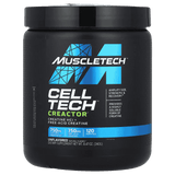 Pote de Cell-Tech Creactor de Muscletech sin sabor, 120 servicios de creatina HCL ultra concentrada.