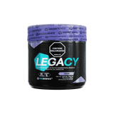 Pote de Legacy de Proscience, 50 servicios de creatina con HMB sabor uva.