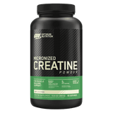 Pote de Creatine Powder de Optimum Nutrition (ON), 60 servicios de creatina monohidratada.