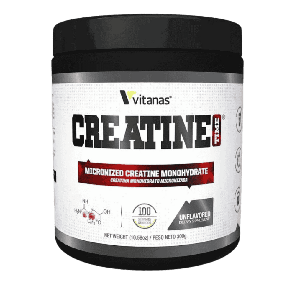Pote de Creatina Monohidratada de Vitanas, 100 servicios.
