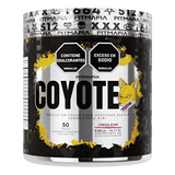 Pote de 50 servicios del energizante en polvo Coyote de Fitmafia sabor fresa kiwi.