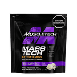 Bolsa de 6 libras de Mass-Tech Extreme 2000 de Muscletech, ganador de peso extremo sabor vainilla milkshake.