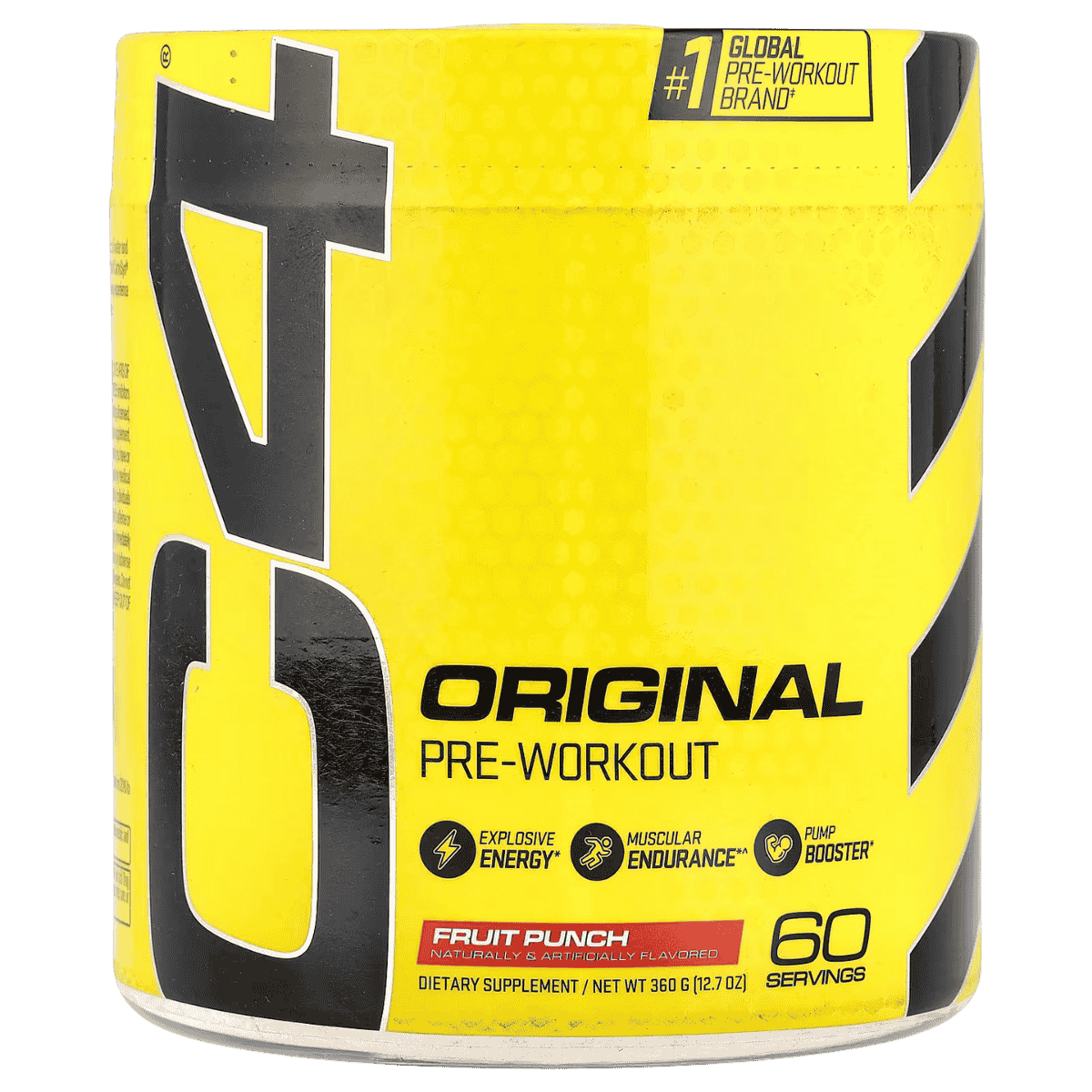 Pote de 60 servicios del pre-entreno C4 Original de Cellucor.