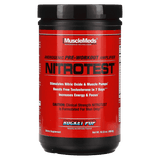 Pote de Nitro Test sabor rocket pop de MuscleMeds, 30 servicios de pre-entreno con testosterona y óxido nítrico.
