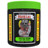 Pote del pre-entreno Psychotic SAM de Insane Labz, 30 servicios.