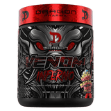 Pote del pre-entreno termogénico Venom Inferno de Dragon Pharma sabor sour rainbow burst.
