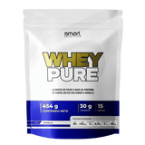 Bolsa de 1 libra de Whey Pure de Smart Nutrition, proteína aislada sabor vainilla.