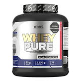 Pote de 5 libras de Whey Pure de Smart Nutrition, proteína aislada pura sabor fresa.