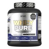 Pote de 5 libras de Whey Pure de Smart Nutrition, proteína aislada pura sabor vainilla.