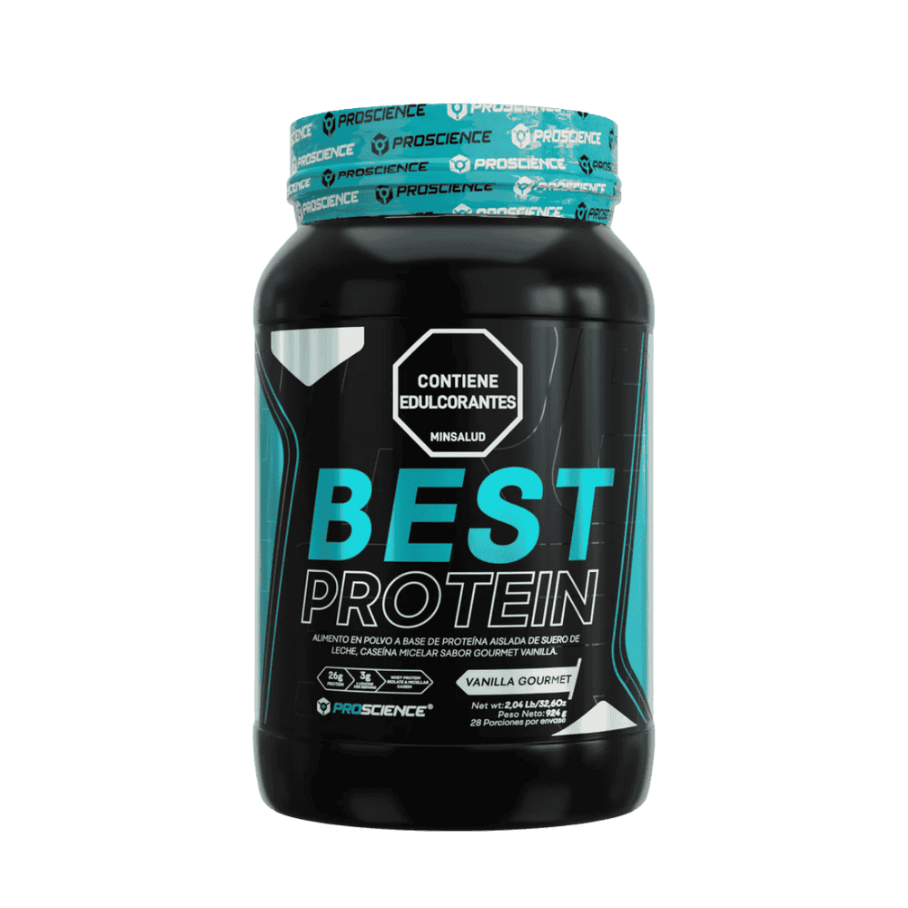 Pote de 2 libras de Best Protein de Proscience sabor vainilla.