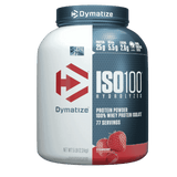Pote grande de 5 libras de ISO 100 Hydrolyzed de Dymatize sabor fresa.