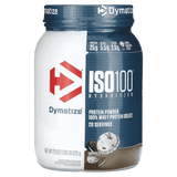 Pote de 1.3 libras de ISO 100 Hydrolyzed de Dymatize sabor cookies and crea.