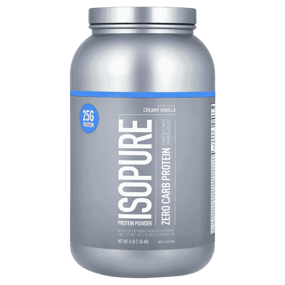 Pote de 3 libras de la proteína Isopure Zero Carb de Nature's Best.