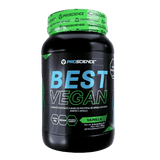 Pote de 2 libras de Best Vegan de Proscience, proteína 100% vegana de arveja y arroz.