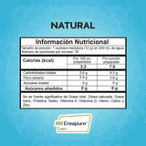 Tabla de ingredientes de Legend de 50 servicios, mostrando su fórmula de Creatina y HMB.