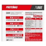 Tabla nutricional de Barbarus, mostrando su fórmula de proteína, carbohidratos, creatina y HMB.