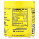 Tabla nutricional de C4 Original, mostrando su contenido de cafeína, beta-alanina y nitrato de creatina.