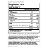 Tabla nutricional de Carnivor Mass 10 lbs, mostrando las calorías y proteína de res por servicio.