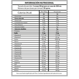 Información nutricional de el colageno hidrolizado clg 10 sabor uva.