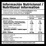 Tabla nutricional de la Creatina HCL SMART ATTACK, suplemento para fuerza y potencia.