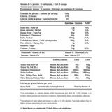 Información nutricional de la Creatina Ultra Pure, mostrando 5g de creatina monohidratada por servicio.