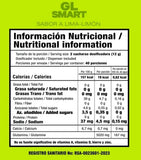 Tabla nutricional de la Glutamina de Smart Nutrition, mostrando los gramos de L-Glutamina por servicio.