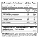 Tabla nutricional de Iso Clean, mostrando su perfil puro de proteína aislada.