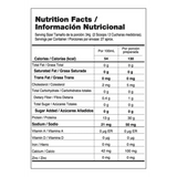 Tabla nutricional de la proteína Isolate Gourmet de 2 libras de Vitanas.