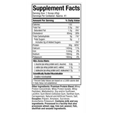 Tabla nutricional de Nitro-Tech, mostrando 30g de proteína y 3g de creatina por servicio.