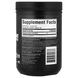 Tabla nutricional de Platinum Creatine, mostrando 5g de creatina monohidratada micronizada por servicio.