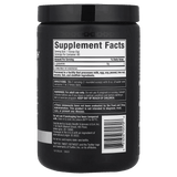 Tabla nutricional de Platinum Glutamine, mostrando 5g de L-Glutamina pura por servicio.