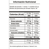 Tabla nutricional de Proton Whey, mostrando su contenido de proteína y aminoácidos por servicio.