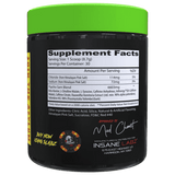 Tabla de ingredientes de Psychotic SAM, mostrando su matriz de energía y enfoque dominante.