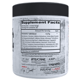 Tabla de ingredientes de Psychotic SAW, mostrando su matriz de energía y enfoque extremo.