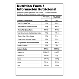 Tabla nutricional de Titan Beef Mass de 2 libras, mostrando su aporte de calorías y proteína de res.