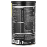 Contenido de un sobre de Animal Pak, mostrando las 11 tabletas y cápsulas.