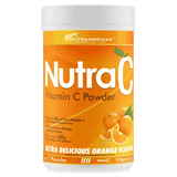 Pote de 500 gramos de Nutra-C de Nutramerican, Vitamina C en polvo.