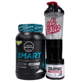 Combo para aumento de masa muscular magra que incluye un ganador de peso Smart Gainer de 3 libras, una creatina monohidratada Vitanas de 50 servicios y un shaker.