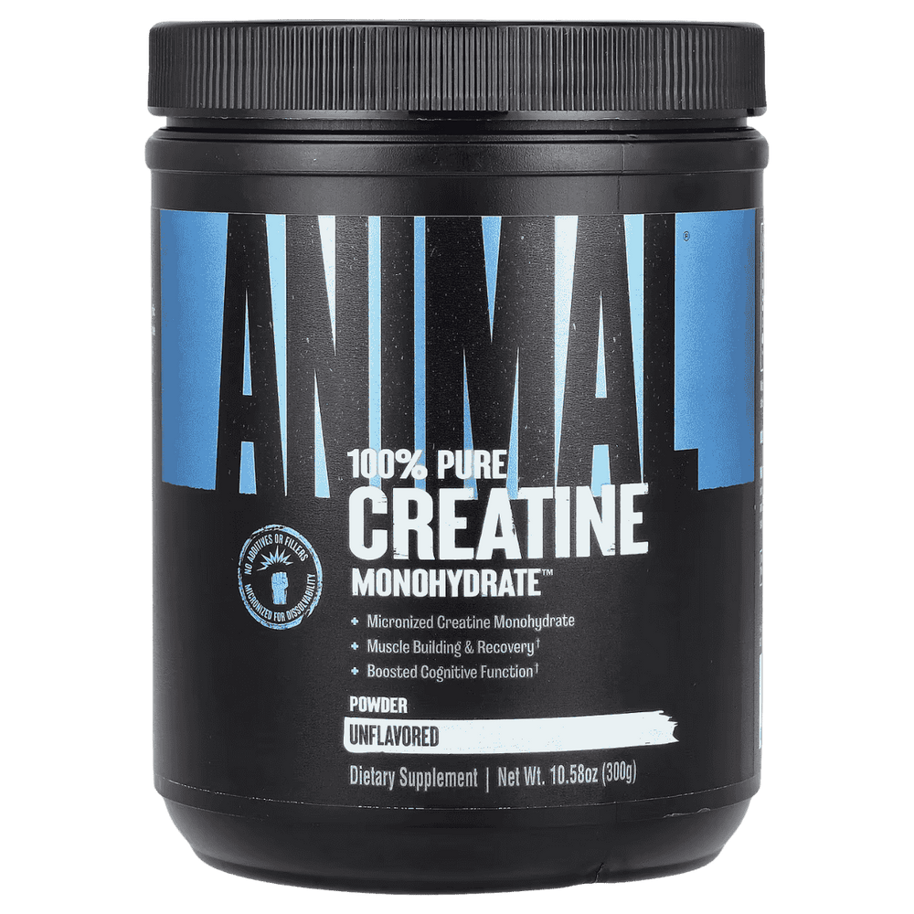 Pote de Animal Creatine, 60 servicios de creatina monohidratada.