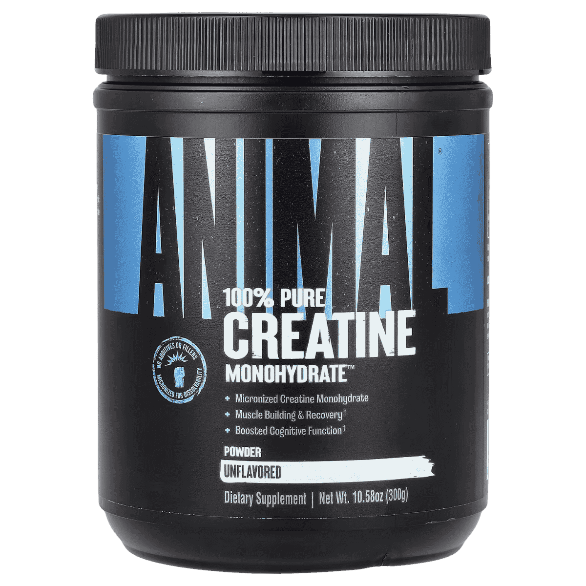 Pote de Animal Creatine, 60 servicios de creatina monohidratada.