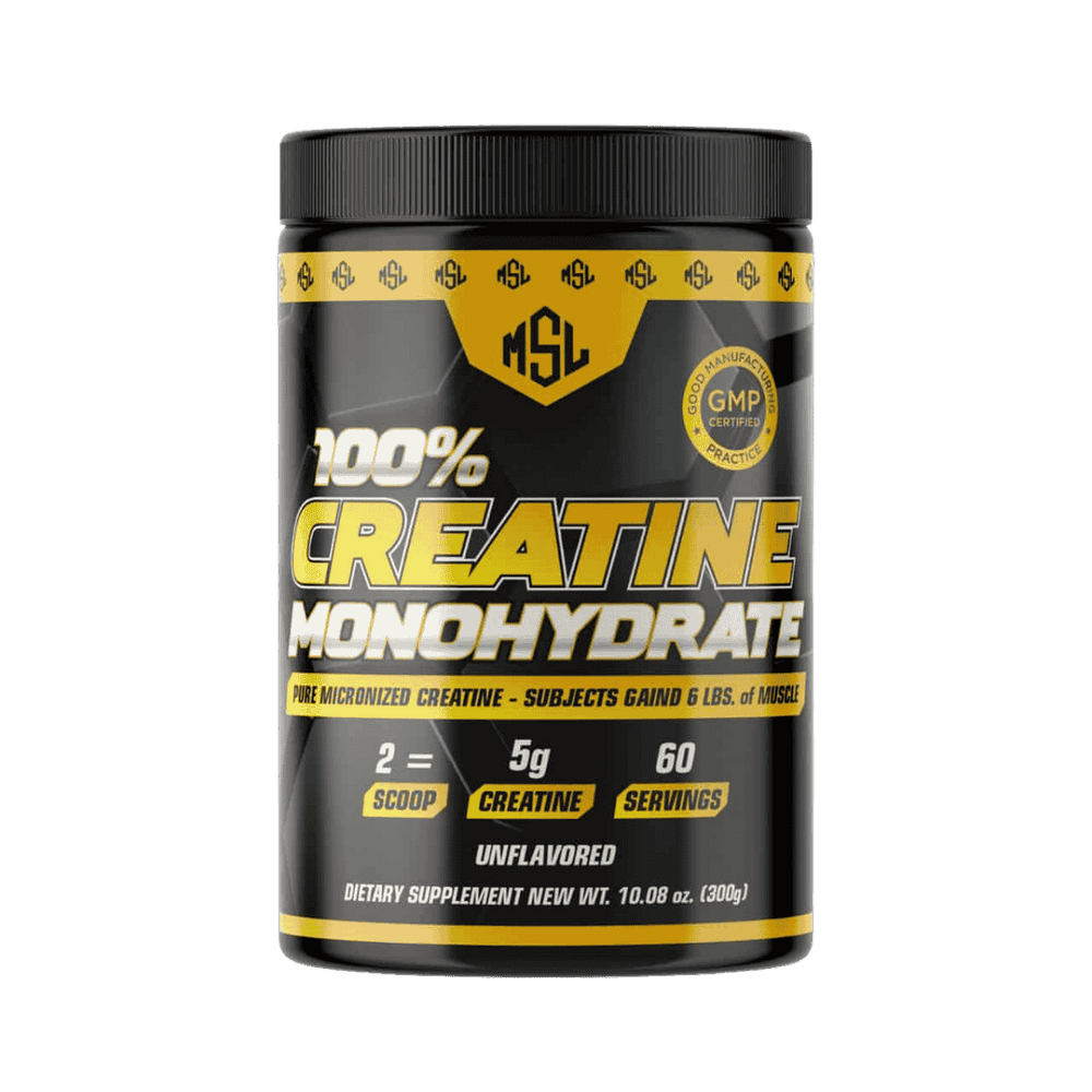 Pote de Creatina MSL Monohidratada, 60 servicios.