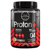 Pote de 3 libras de Proton + Gainer de Smart Muscle, ganador de peso alto en proteína sabor cookie vainilla.