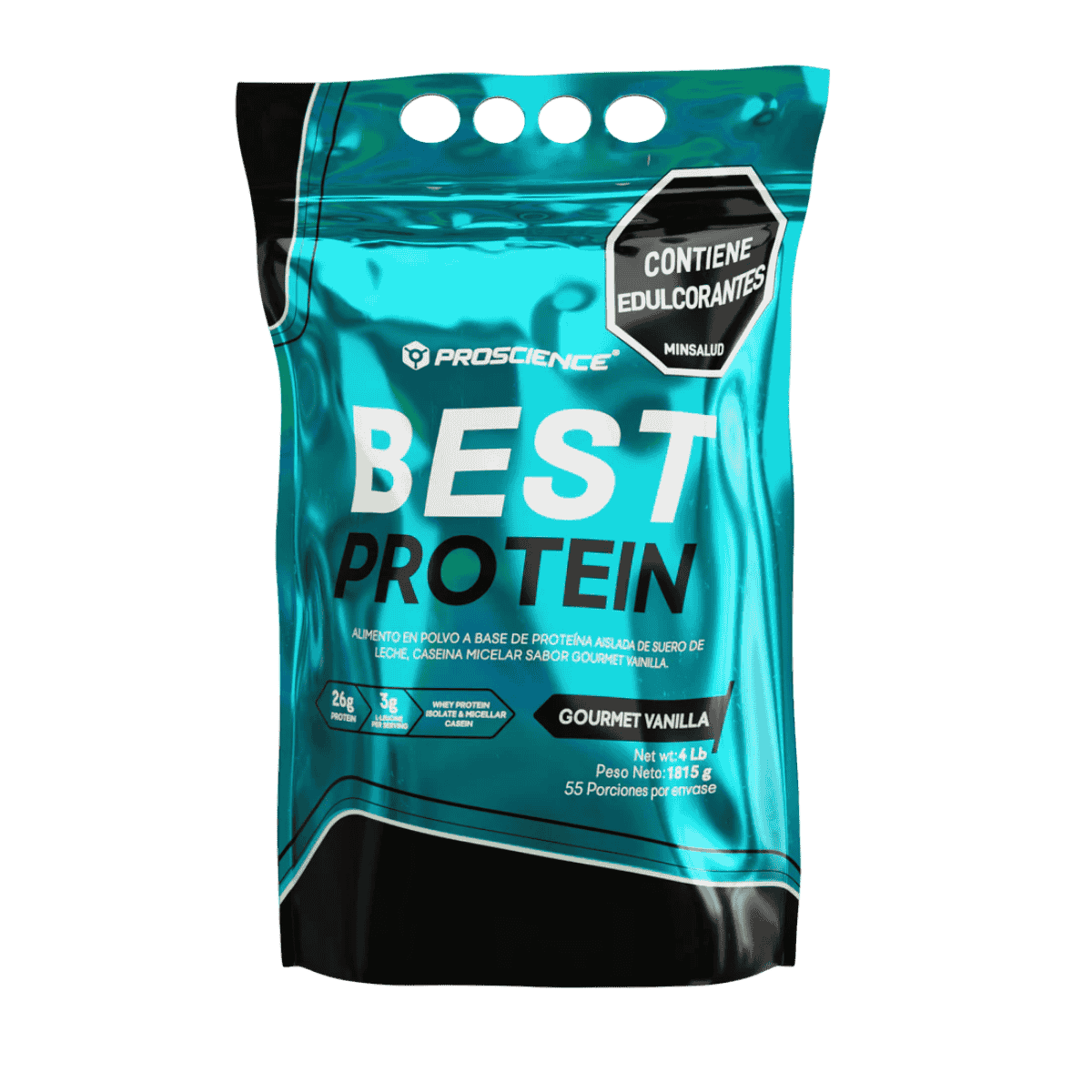 Bolsa de 4 libras de Best Protein de Proscience, proteína de suero de alta calidad.