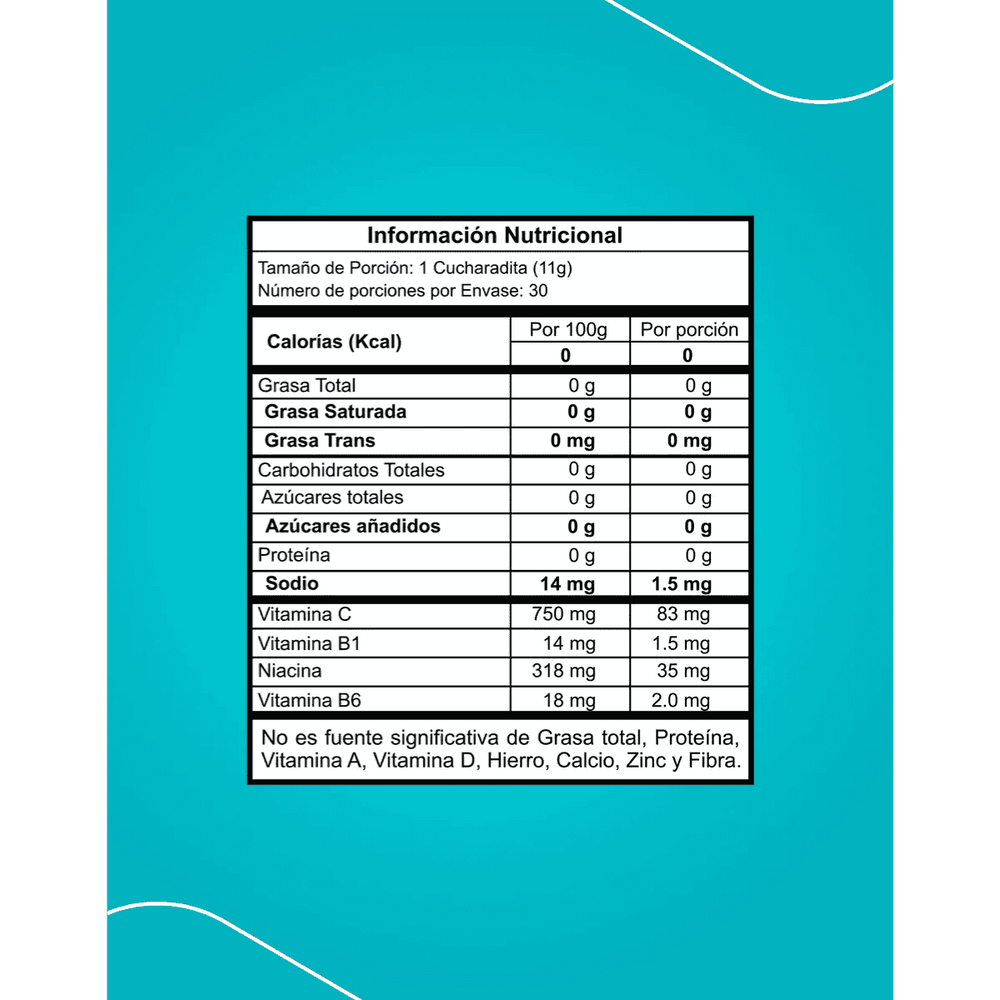 Tabla nutricional del pre-entreno Pase de Fitmafia.